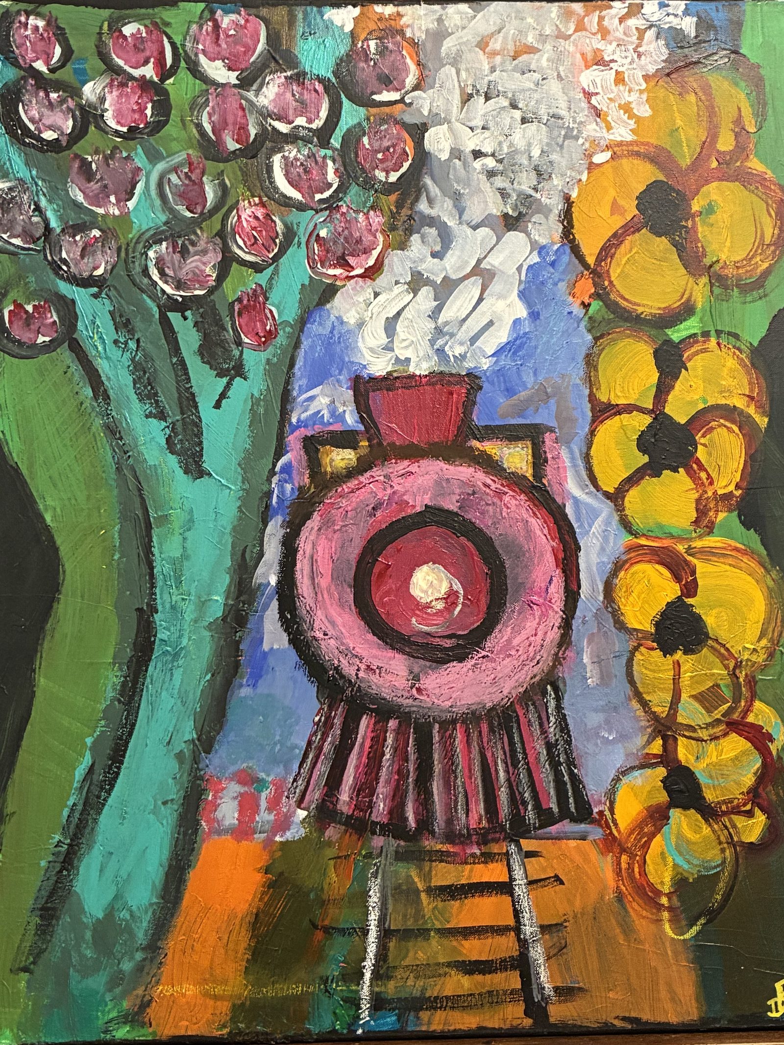 Le train entre en gare